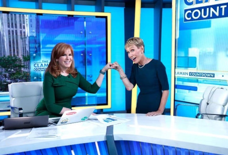 Liz Claman with colleague