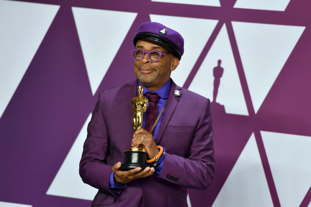 Spike Lee with oscar award